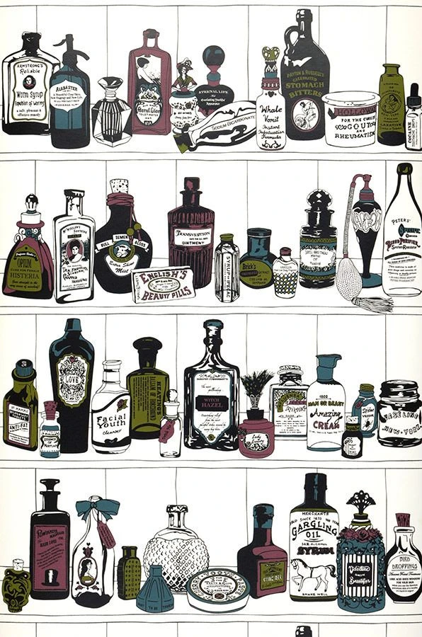 Tapete Potions Farngrün – Bild 2