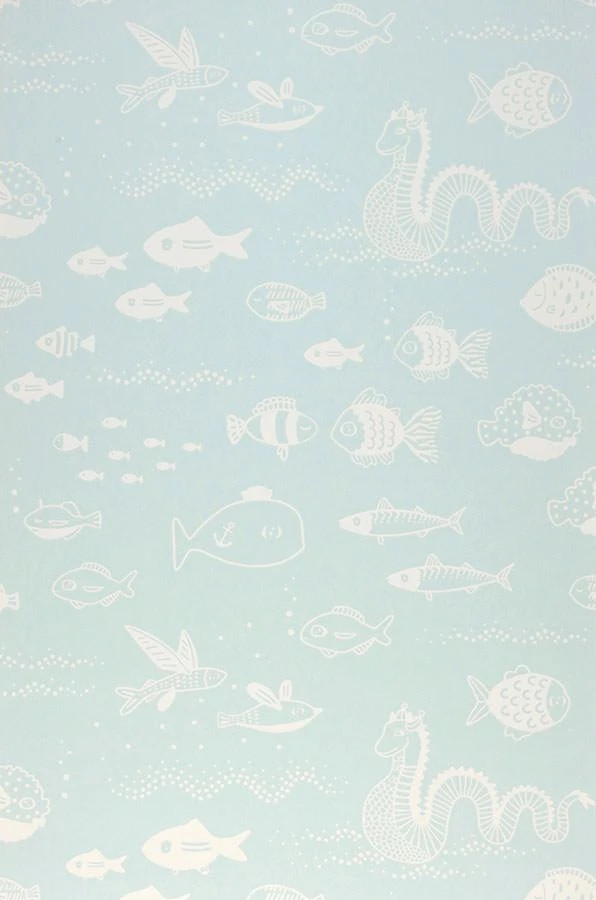 Tapete The Big Blue Pastelltürkis – Bild 2
