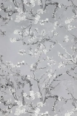 Tapete VanGogh Blossom Hellgrau