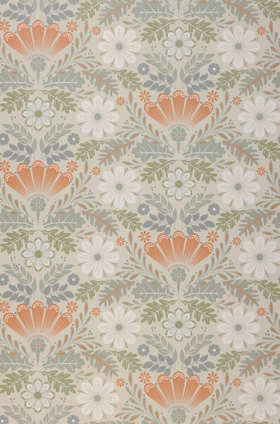 Tapete Johanna Orangebraun