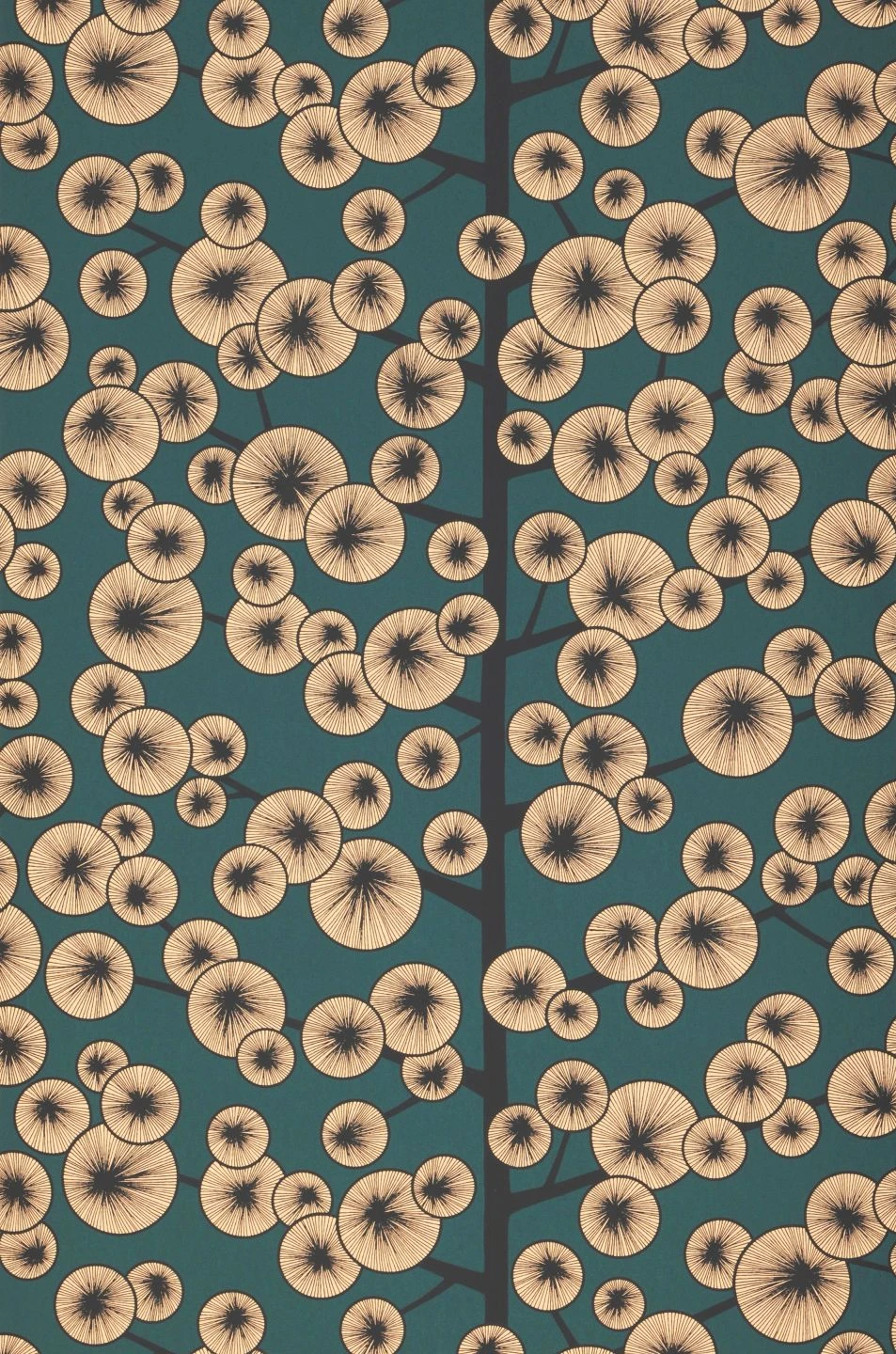Tapete Cotton Tree Blaugrün – Bild 2