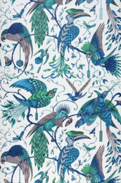 Tapete Audubon Türkisblau