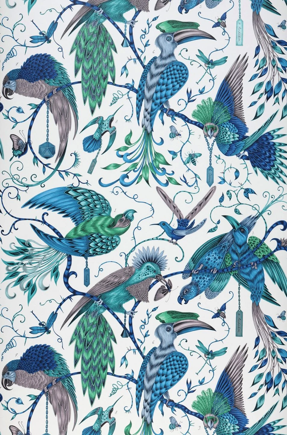 Tapete Audubon Türkisblau