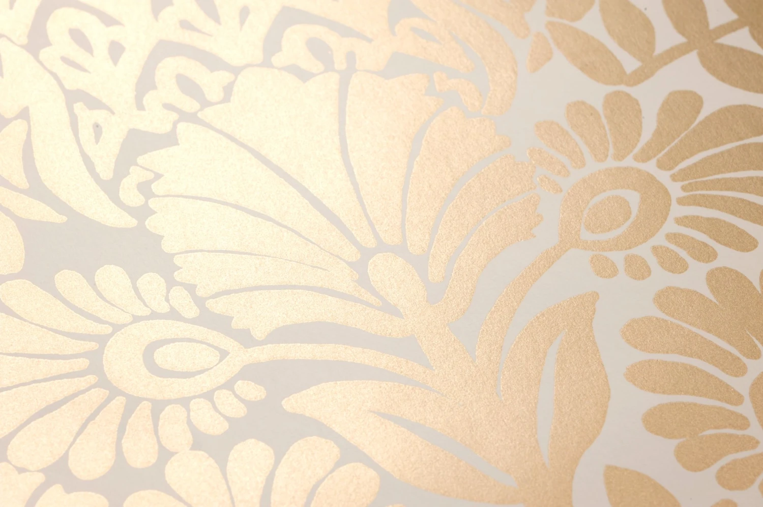 Tapete Pineapple Damask Perlgold – Bild 2