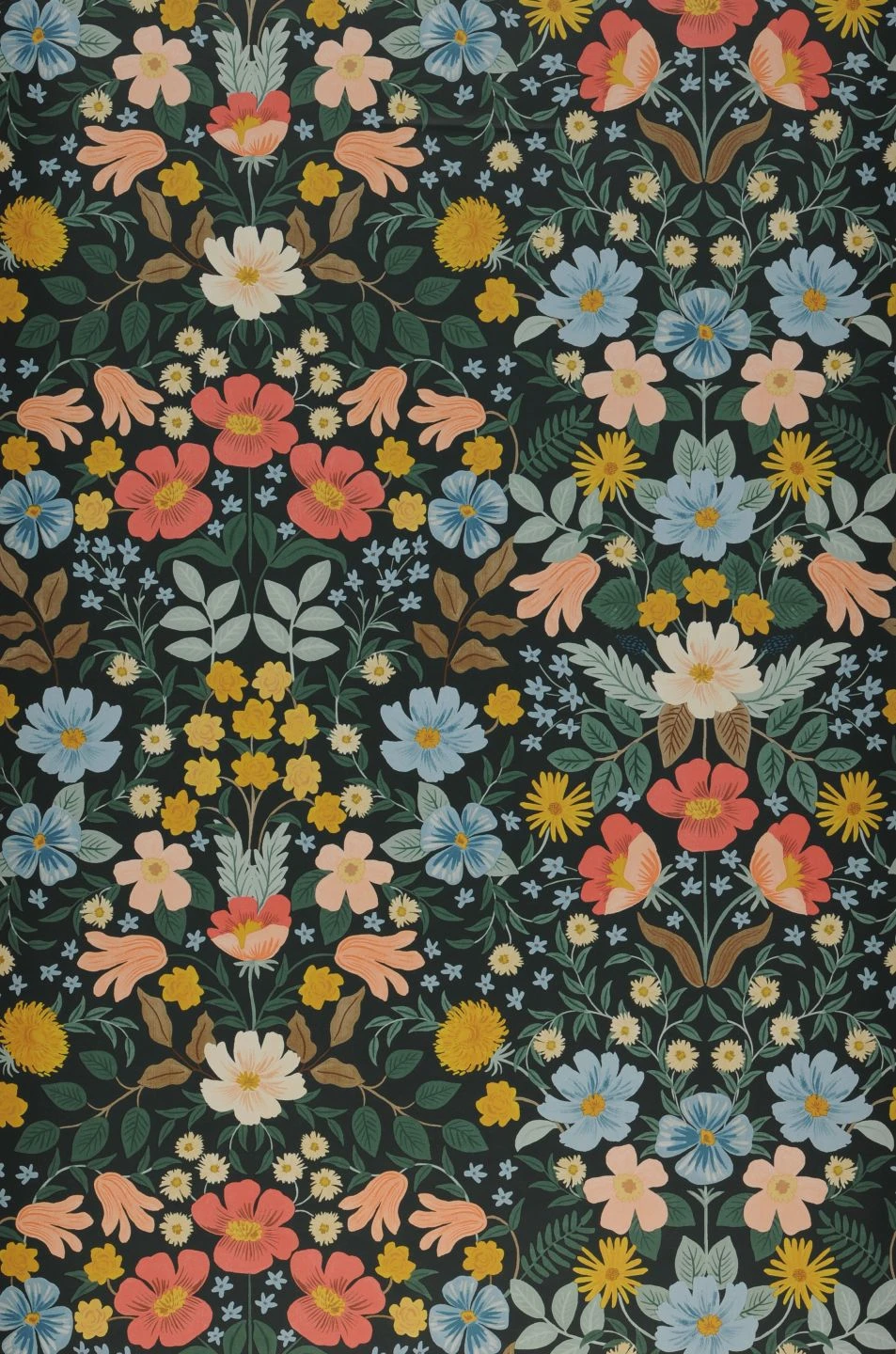 Selbstklebende Tapete Bramble Gardens Schwarzgrün – Bild 2