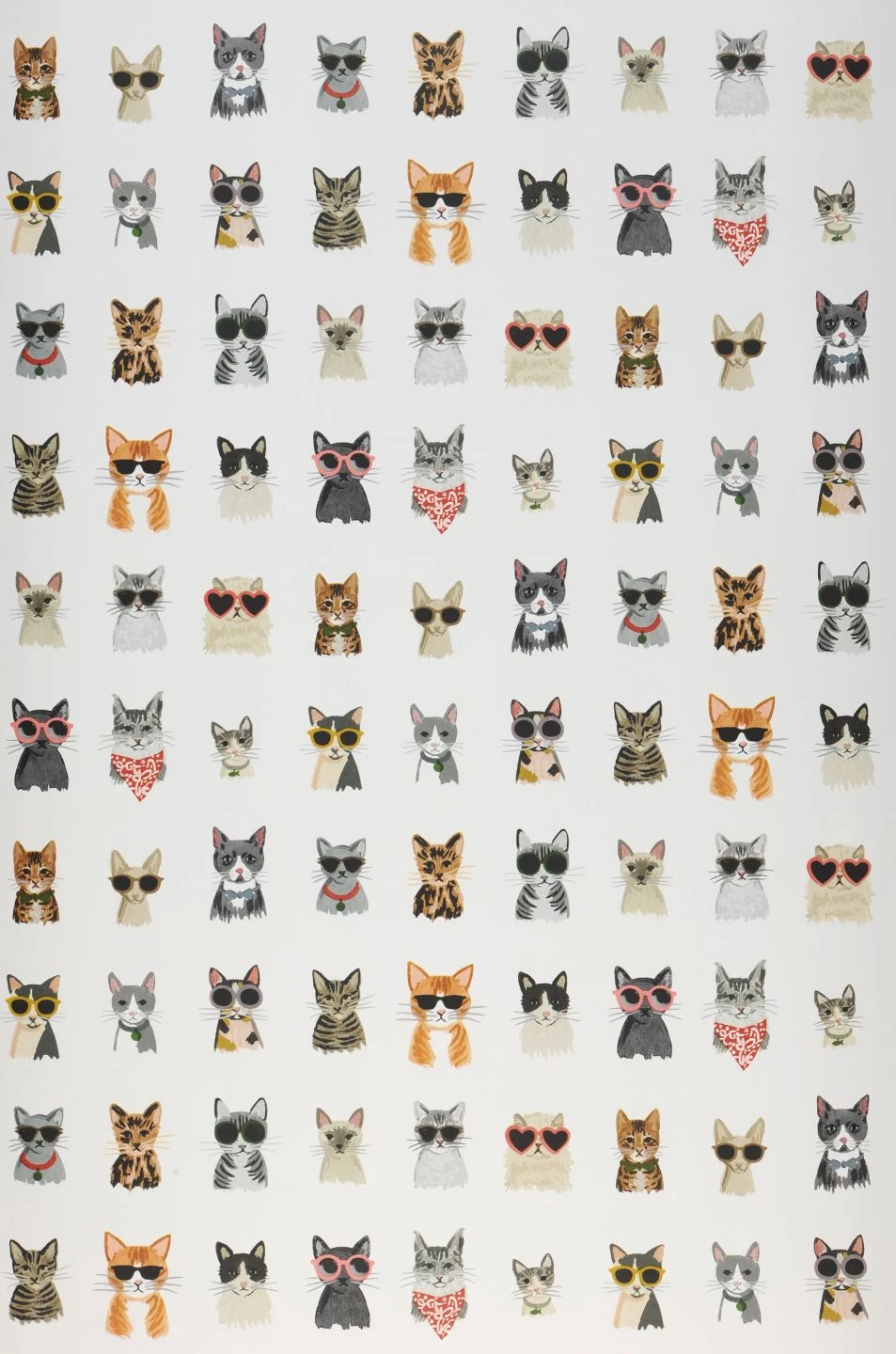 Selbstklebende Tapete Cool Cats Weiss – Bild 2