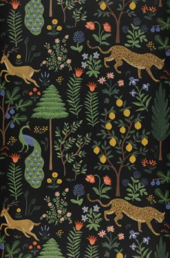 Selbstklebende Tapete Menagerie Schwarz