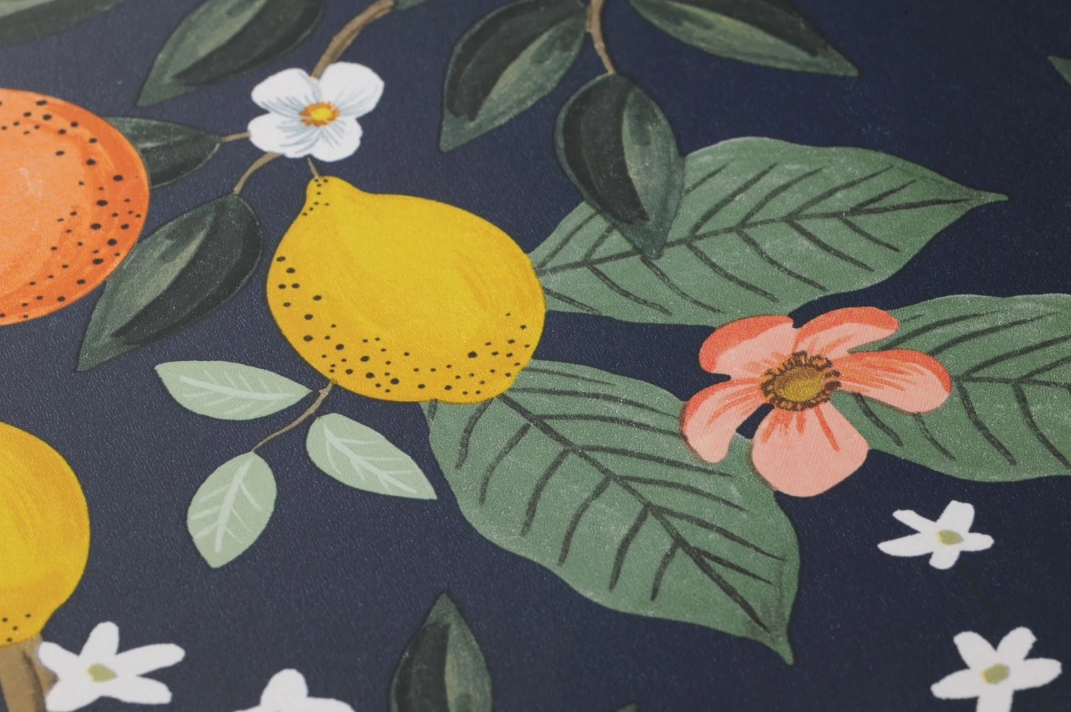 Selbstklebende Tapete Citrus Grove Dunkelblau – Bild 2