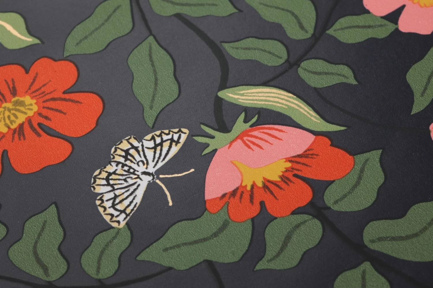 Selbstklebende Tapete Primrose Field Schwarzblau – Bild 2