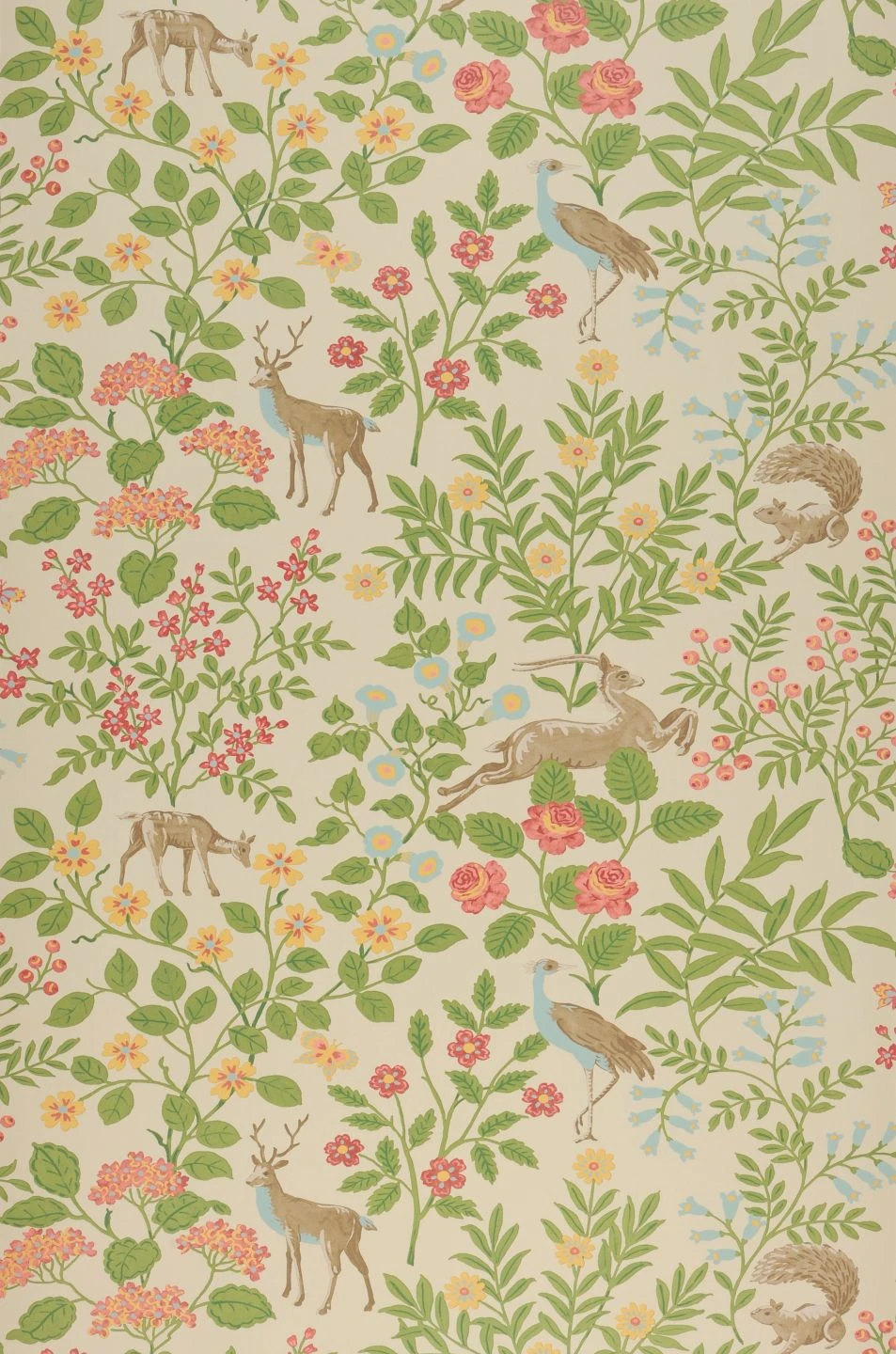 Selbstklebende Tapete Deer Love Hellbeige