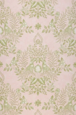 Selbstklebende Tapete Cottontail Toile Blassrosa