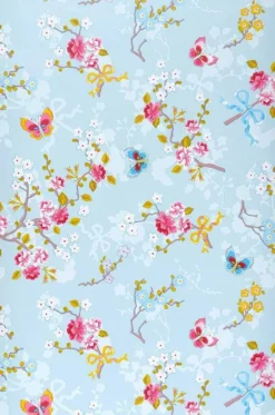 Tapete Benina Blasshellblau