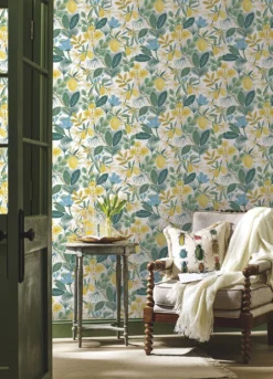 Selbstklebende Tapete Amalfi Fruits Blautöne