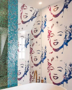 Tapete Andy Warhol - Marilyn Pink Metallic