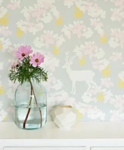 Tapete Apple Garden Blassgelb