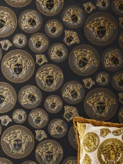 Versace Tapete Athene Schwarz