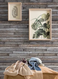 Wandbild Beach Wood Grautöne