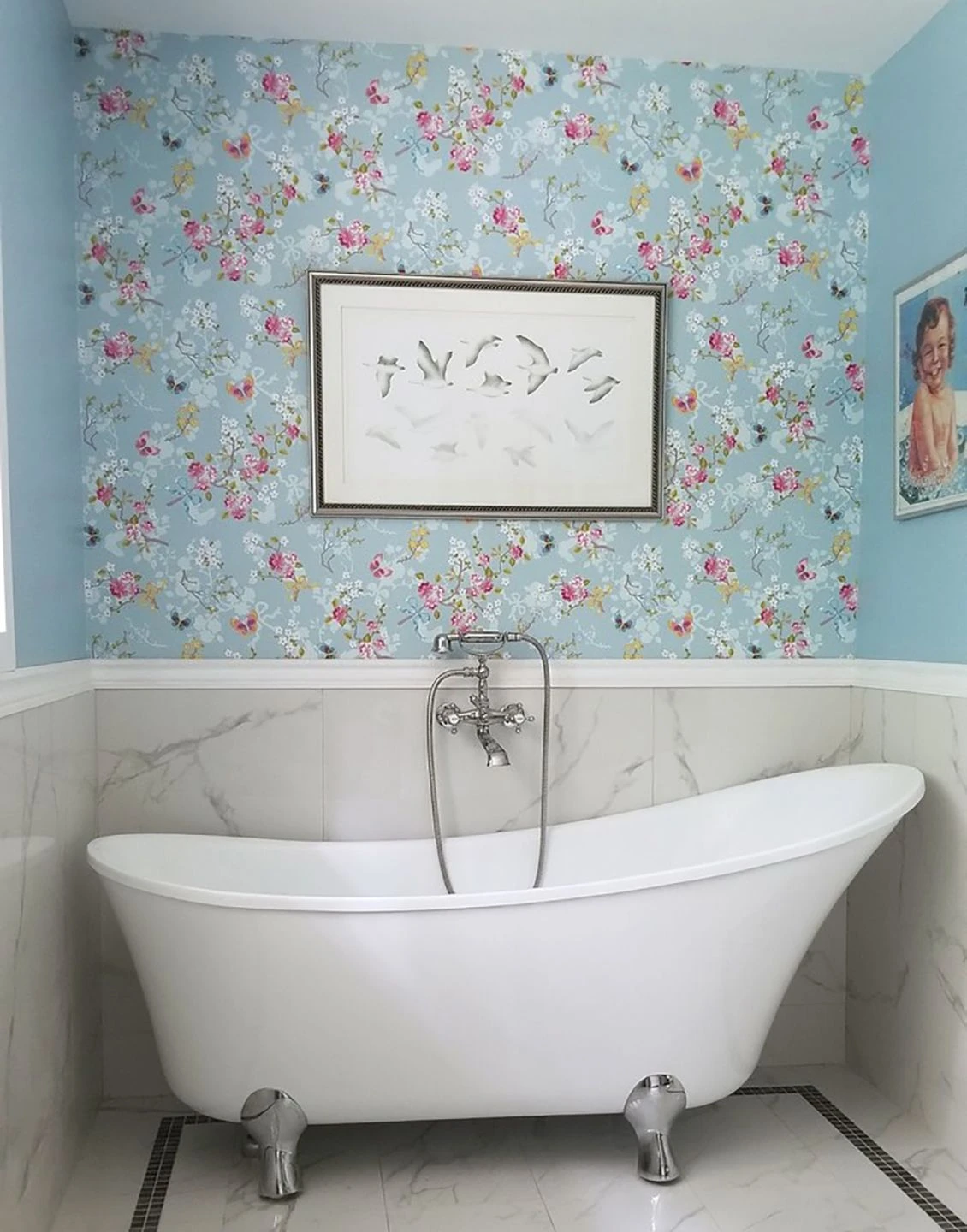 Tapete Benina Blasshellblau – Bild 2