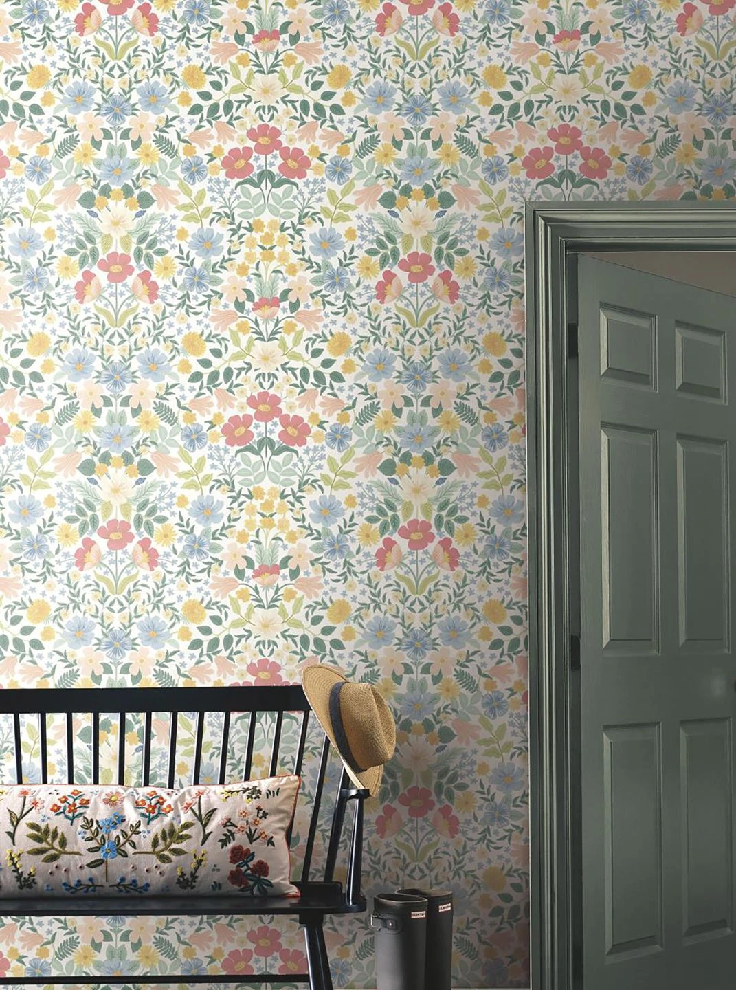 Selbstklebende Tapete Bramble Gardens Weiss – Bild 2