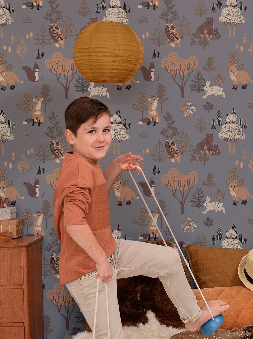 Tapete Deep Forest Blaugrau – Bild 5