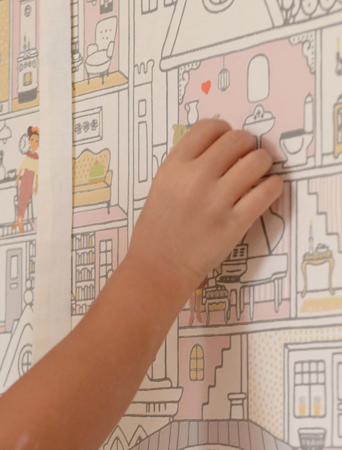 Tapete Dollhouse Cremeweiss – Bild 3