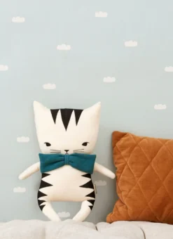 Tapete Dreamy Clouds Blassminttürkis