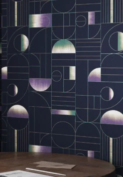 Tapete Duran Stahlblau