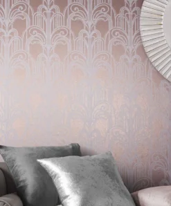 Tapete Emilia Rosé Gold Schimmer