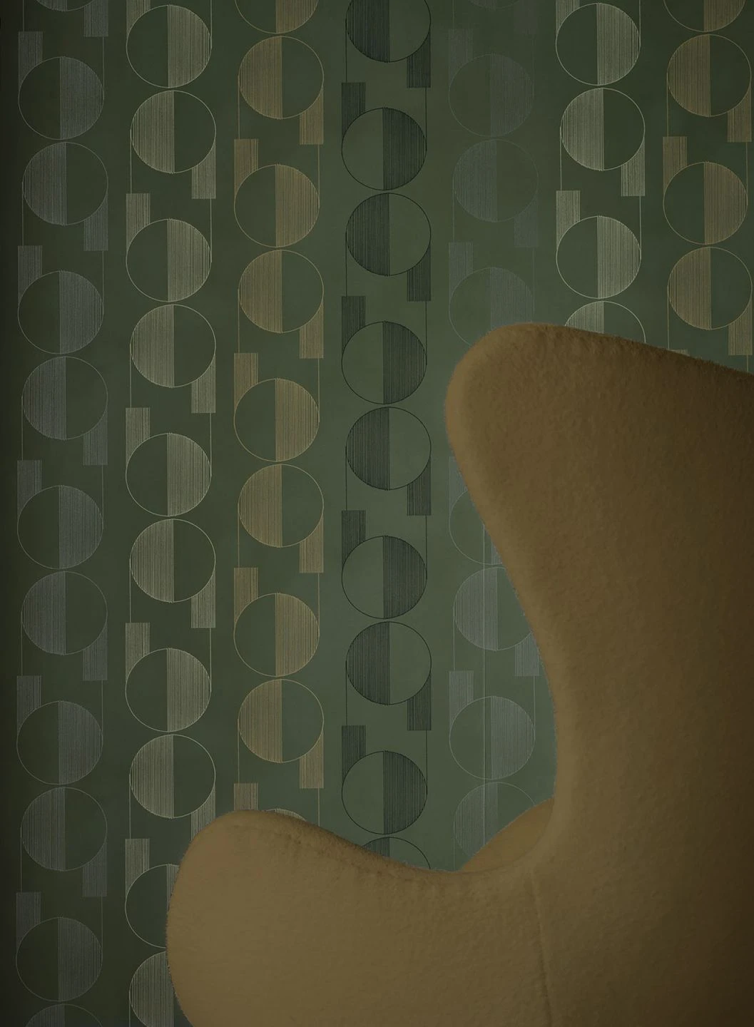 Tapete Euphoria Olivgrün