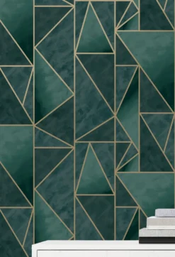 Tapete Fantasque Dunkelgrün