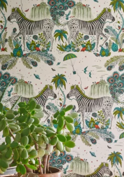 Tapete Lost World Farngrün