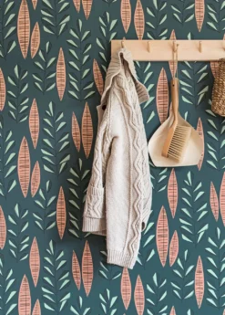 Tapete Garden City Blaugrün