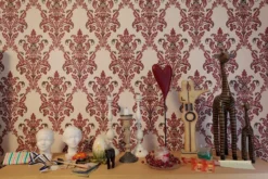 Tapete Georgina Purpurrot