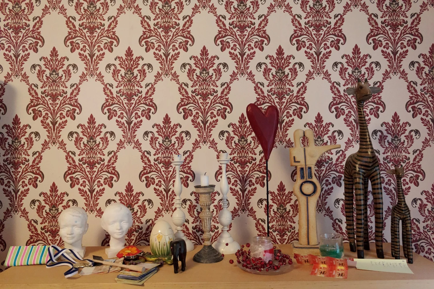 Tapete Georgina Purpurrot