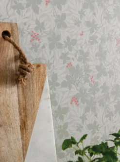 Tapete Gwendolin Moosgrau