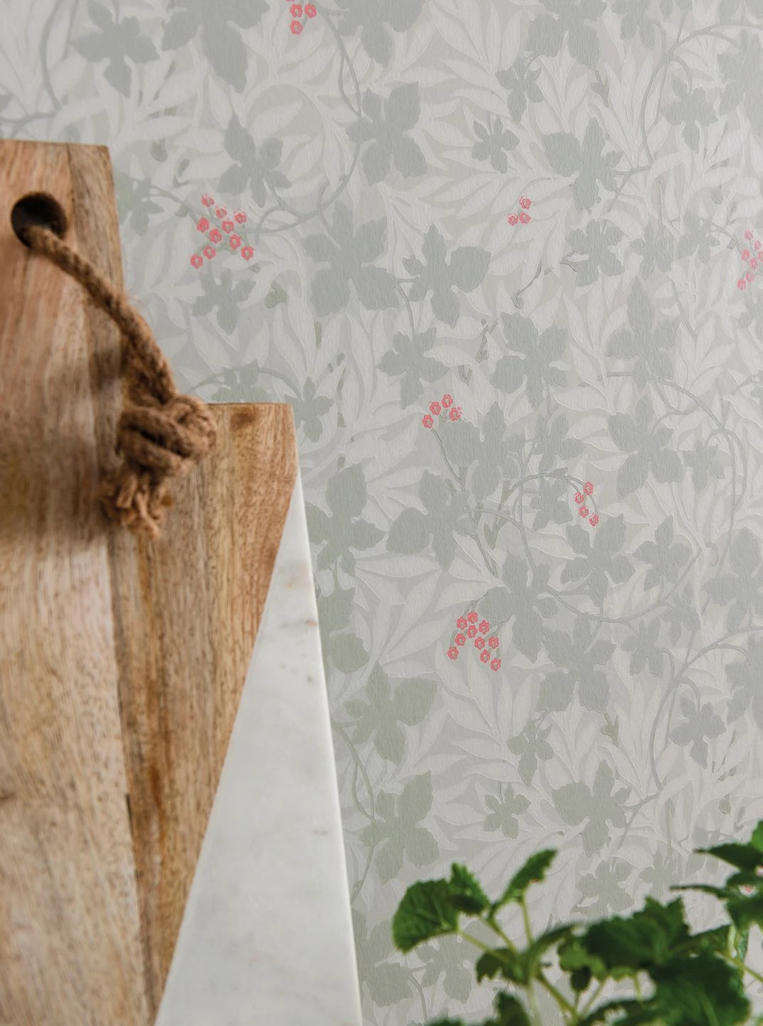 Tapete Gwendolin Moosgrau