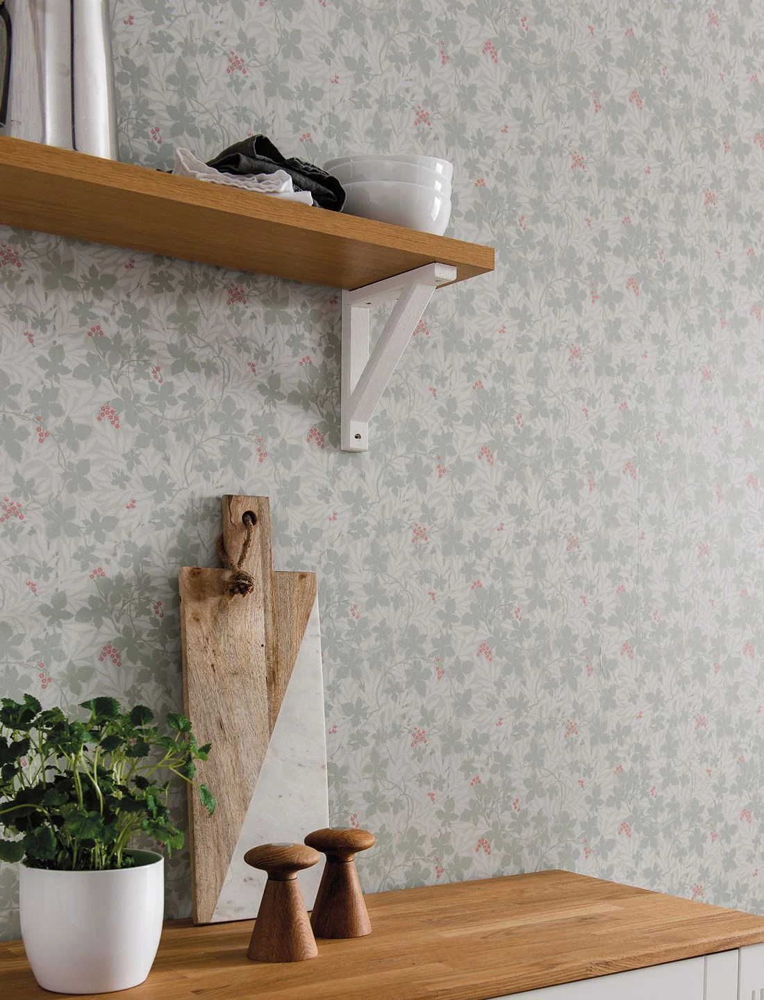 Tapete Gwendolin Moosgrau – Bild 3