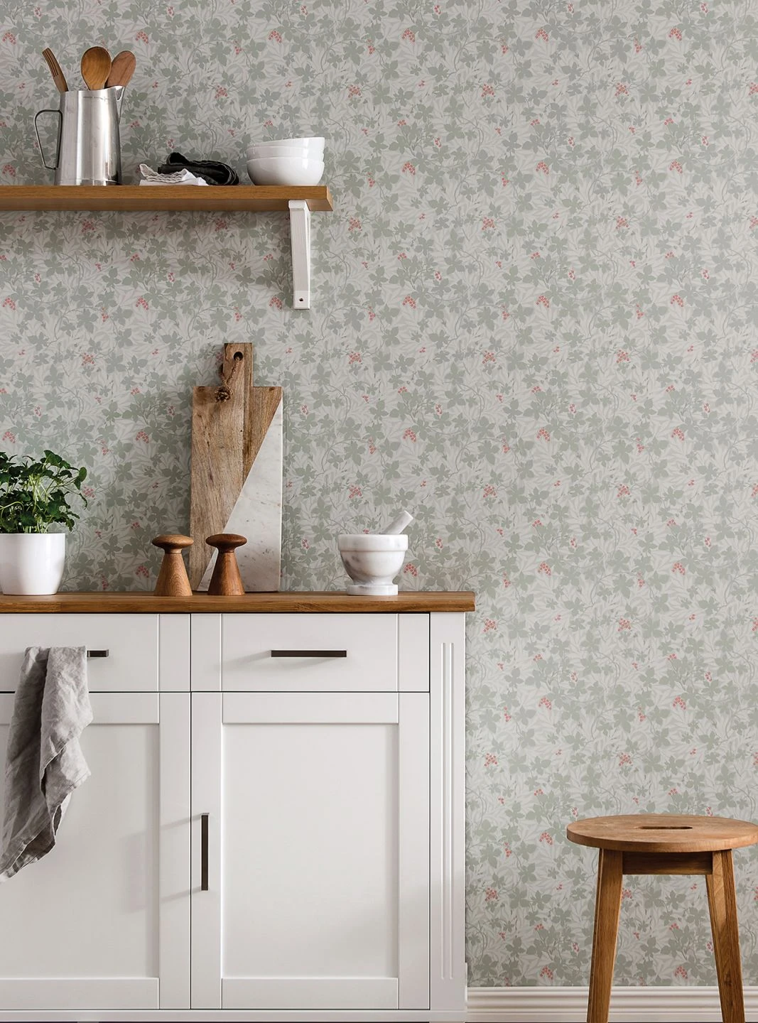 Tapete Gwendolin Moosgrau – Bild 4