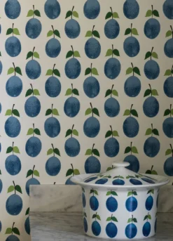 Tapete Henriette Brillantblau