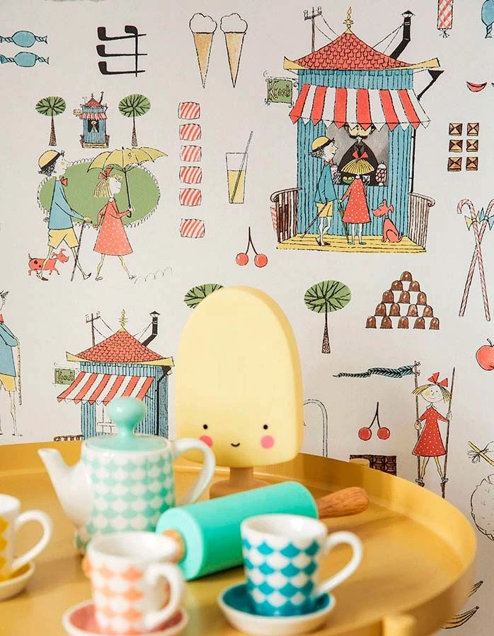 Tapete Hettie Hellblau