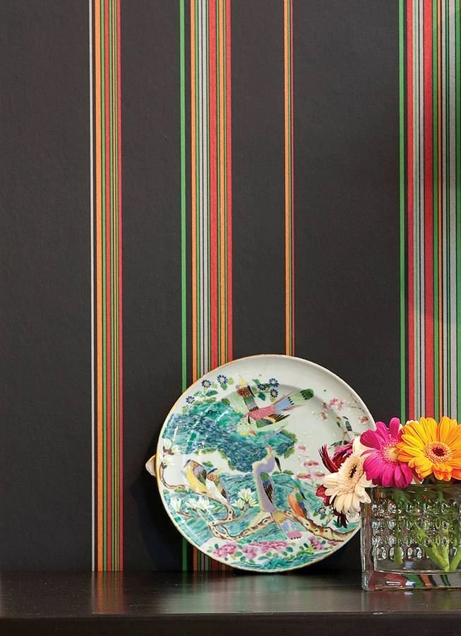 Tapete Hudson Schwarzgrau