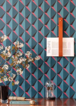 Tapete Jarid Wasserblau