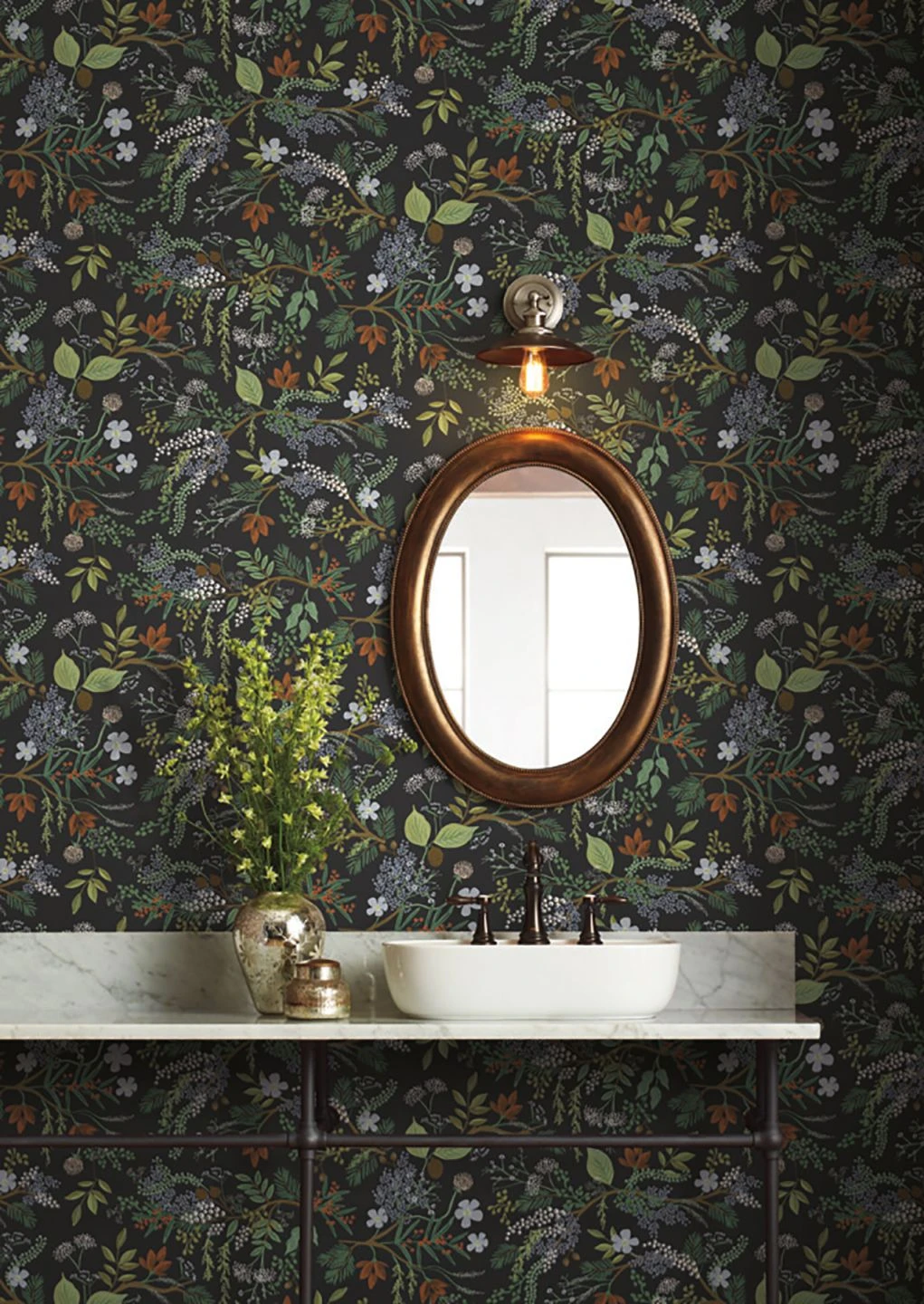 Selbstklebende Tapete Juniper Forest Schwarz – Bild 4