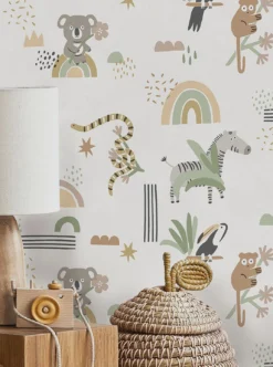 Tapete Kiki Hellgraubraun