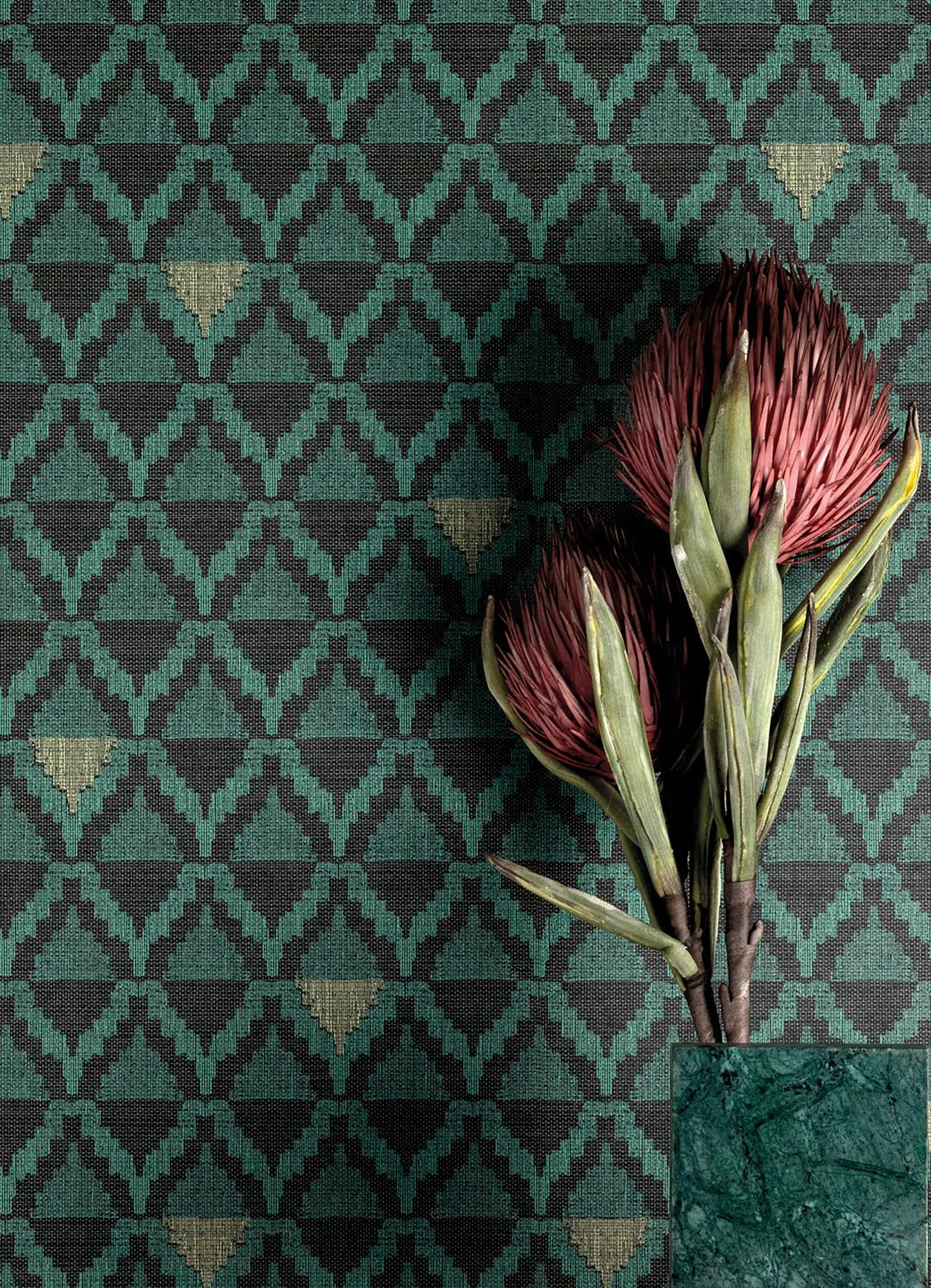 Tapete Kurumba Patinagrün