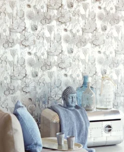 Tapete Larentia Silber Metallic