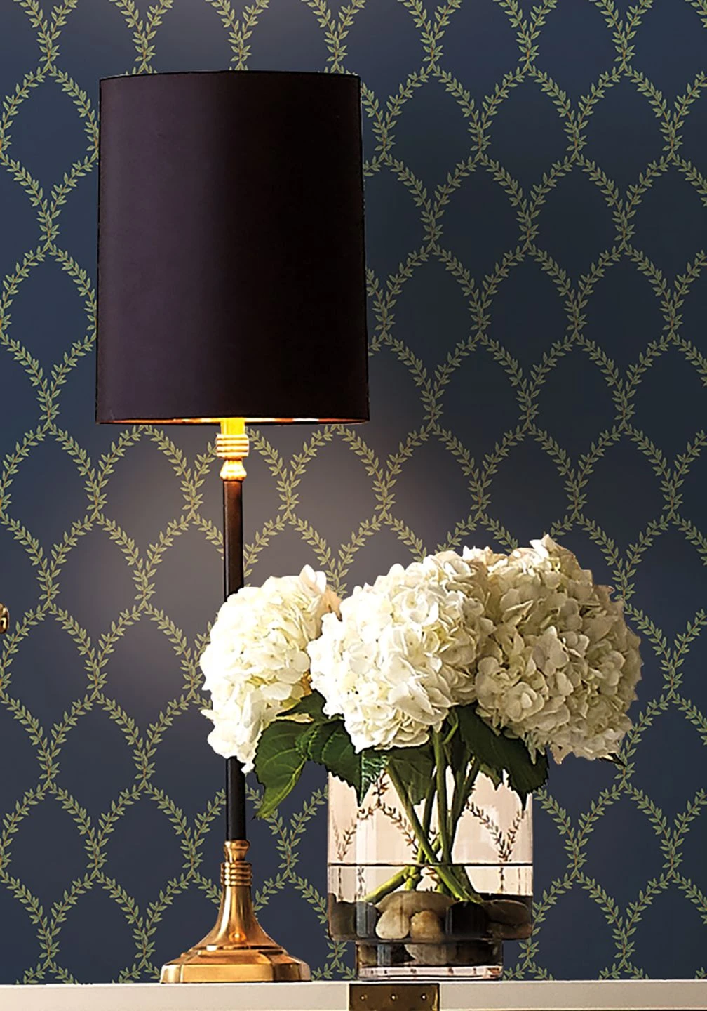 Tapete Laurelia Graublau