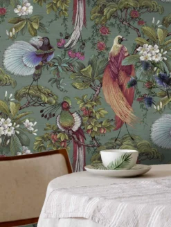 Tapete Limosa Kieferngrün