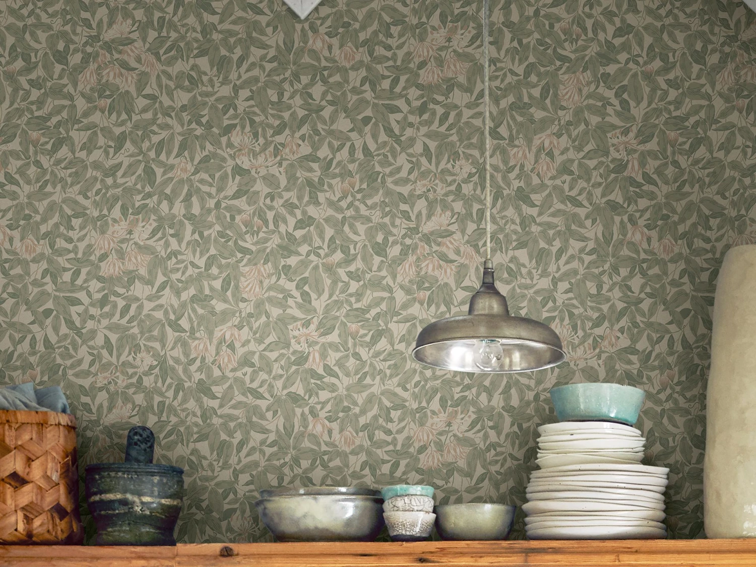 Tapete Linnea Garden Blassgrün – Bild 5