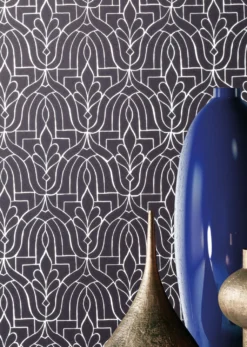 Tapete Lotus Schwarz